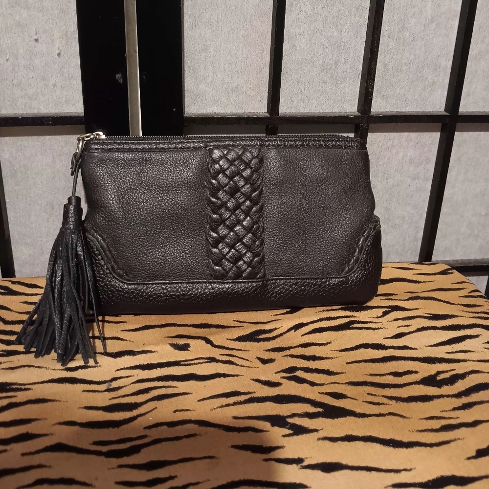 Wilsons Leather Black Leather Clutch